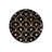Dark Brown Theme Geometric Patterned Round Woven Base Modern Decorative Living Room-633039183