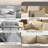  83.86"W Linen Blend Piped T-Cushions 2-Seat Loveseat Sofa-157209016