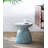 Capiz Garden Stool Small Side Tabel, Blue Accent Round End Table