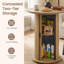 Table de pub ronde à hauteur de bar avec rangement caché pour porte tambour-1148913074