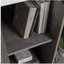Armoire de rangement décorative avec tablettes réglables, finition grise