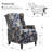 Celia Upholstered Manual Recliner with Classic Wing Back and Solid Vase-Shape Wooden Legs-1827657293