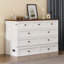 Armoire-lit escamotable en pin massif Tillio avec station de charge, grand tiroir de rangement, cadre de lit à construire-483033858