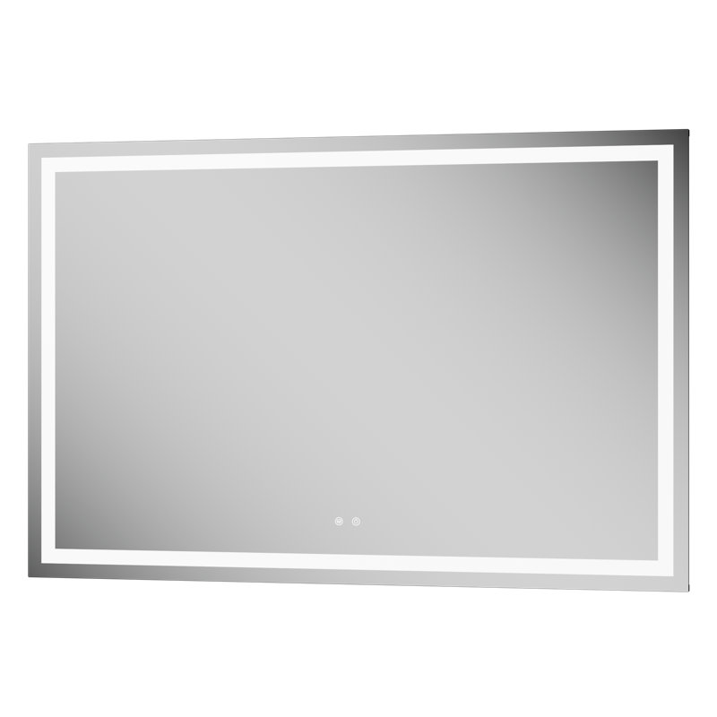 Miroir de salle de bain / meuble-lavabo en verre trempé anti-buée à DEL certifié UL, H 55 po x l 36 po