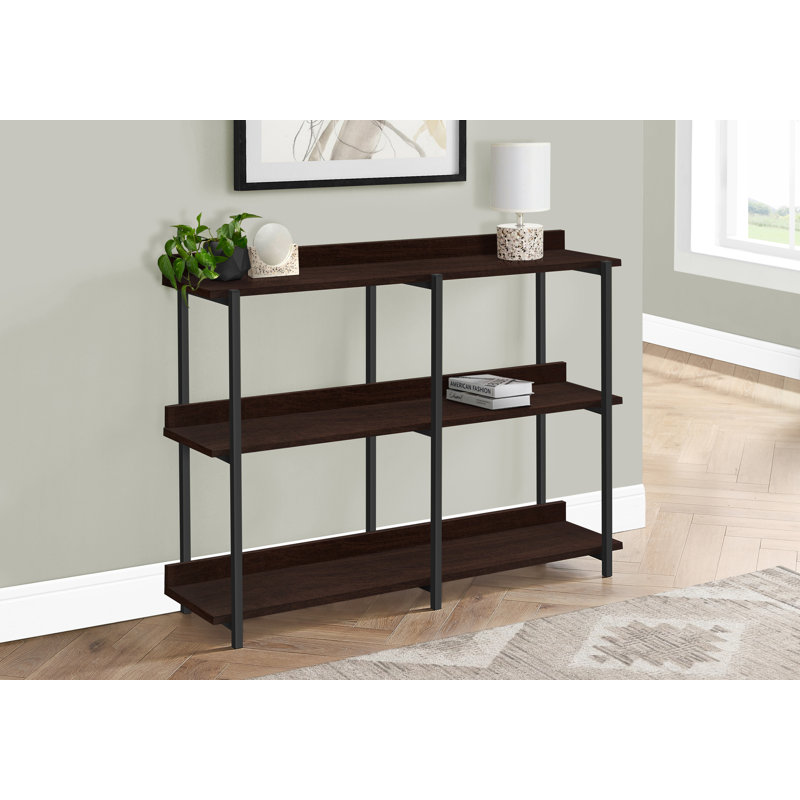 Accent Table, Espresso, Black