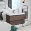 Meuble-lavabo mural simple 36 po avec plateau en résine Derrald-633461143