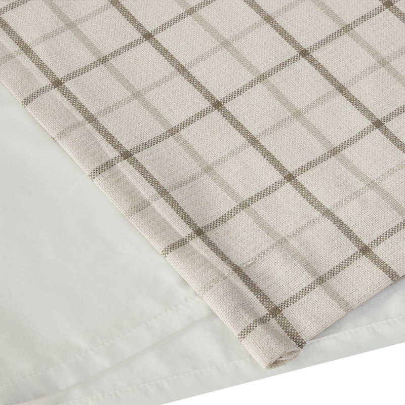 1 panneau de rideau à passants et passe-tringle 50 x 108 po avec doublure en molleton naturel, L 50 po x L 95 po