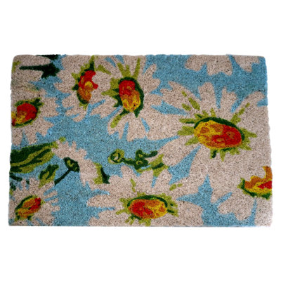 Abe Non-Slip Floral Doormat