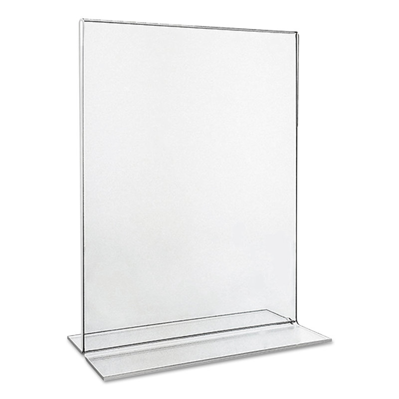 Clear 2-Sided T-Style Freestanding Frame, 8 1/2 X 11, 2/Pack