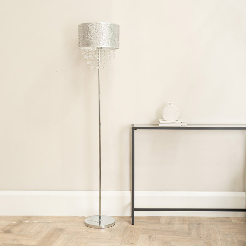 Sandridge 159.5cm Polished Traditional Floor Lamp, With Bulb