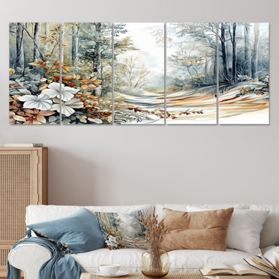 Ensemble d'art mural sur toile vert et brun Bath Haven II
