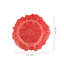 Ensemble d'assiettes de récif en plastique rouge, assiettes décoratives en plastique pour tables de salle à manger