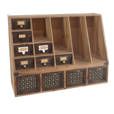 11 Drawer Desktop Letter Sorter Apothecary Cabinet