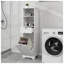 Armoire de trieur de linge blanche à un compartiment inclinable avec tiroir