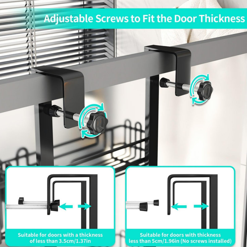 Over-the-Door Stainless Steel Shower Caddy