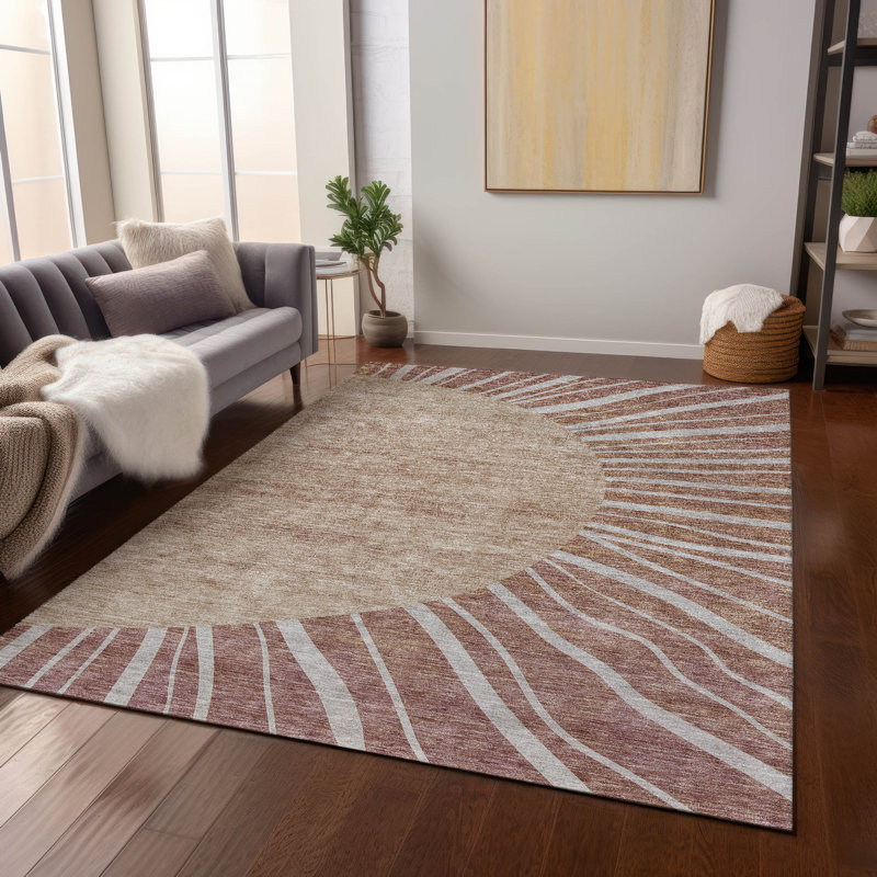 Tapis intérieur / extérieur Melania avec envers antidérapant, Rectangle de 10 pi x 14 pi