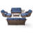 Acton 8 - Person Outdoor Rattan Sofa Seating Group With Ottomans And 6" Thick Cushions-256500035