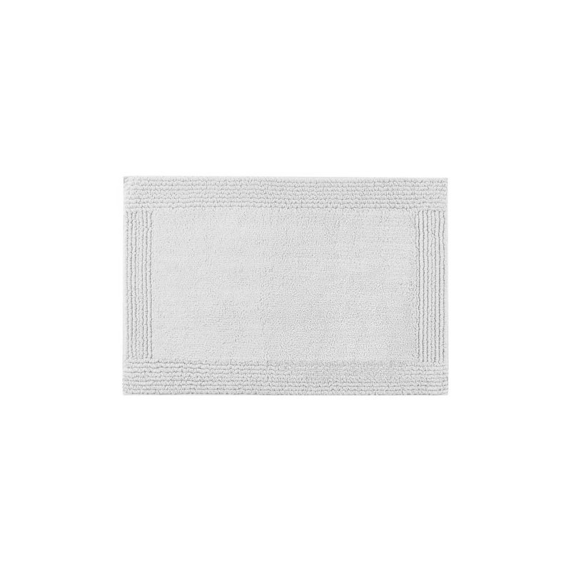 1 tapis de bain réversible 100% coton touffeté 3000 g / m² 17 x 24, L 24 po x l 17 po, Gris clair