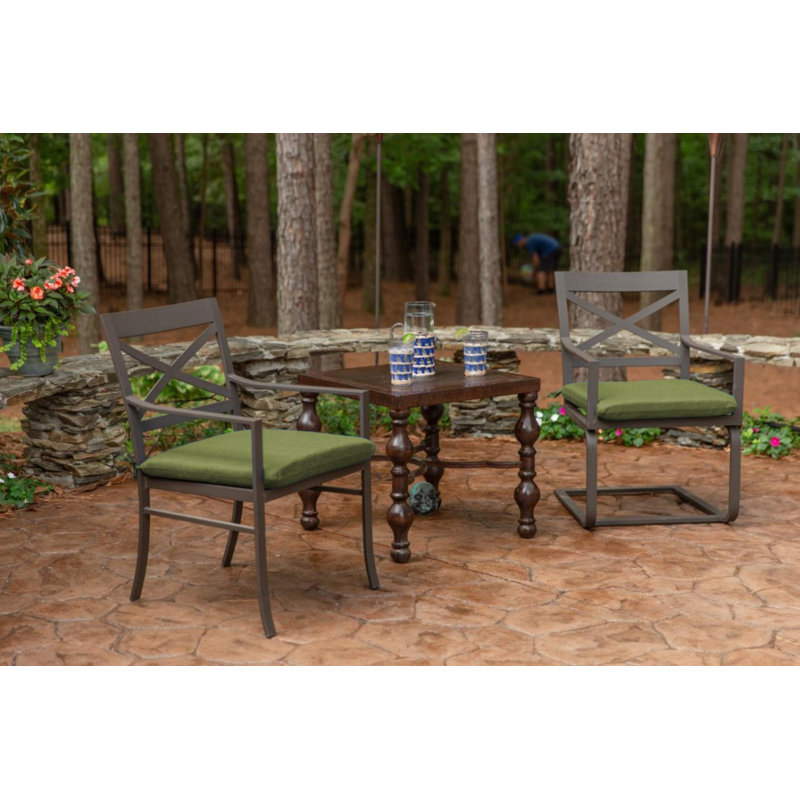 Sunbrella Indoor/Outdoor Reversible Seat Cushion, Cast Moss Sunbrella® Plainweave, 20" W x 18" D