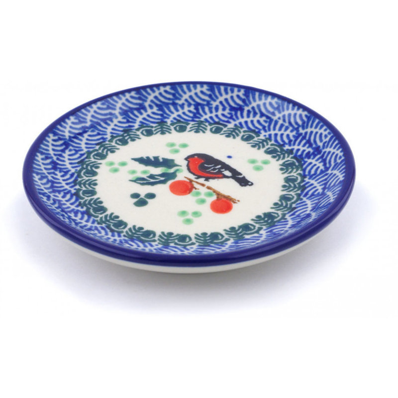 Holly Robin Polish Pottery 4" Plate