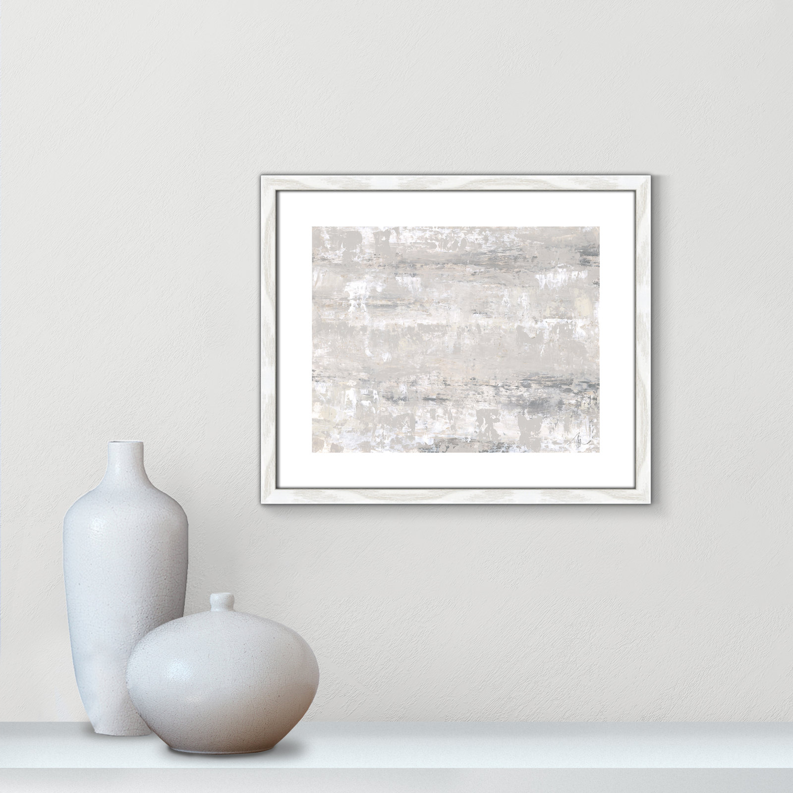 Tryston "Desert Winds" Print by Filippo Ioco, 16" H x 19" W x 0.75" D, White Wood Framed Paper