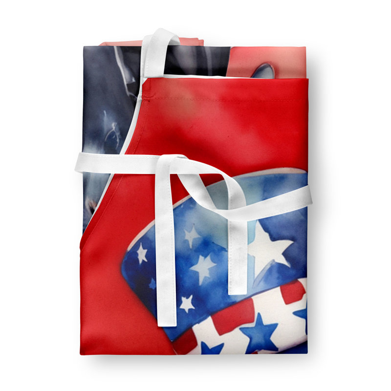 Patriotic American Apron, Black Great Dane