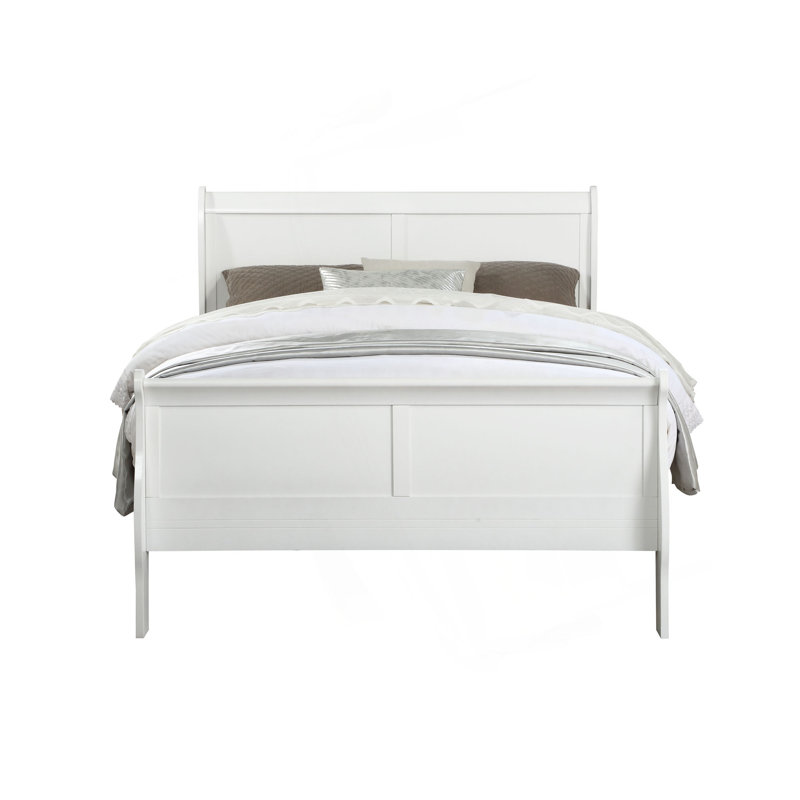 Lit simple Louis Philippe, Lit simple, Blanc