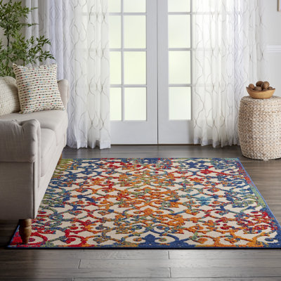 Tapis transitionnel multicolore Newton