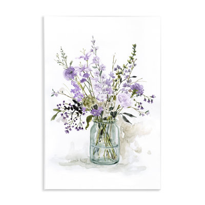 " Mixed Purple Botanicals Traditional Flower Arrangement " by Carol Robinson