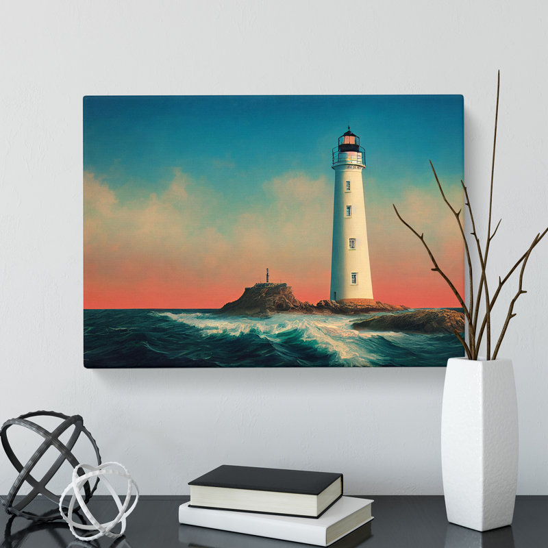 Charismatic Lighthouse - Wrapped Canvas, 35cm H x 50cm W x 3cm D