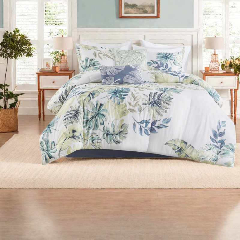 Luxurious Cotton Bedding Set, Hypoallergenic Comfort, Coastal Oasis Style