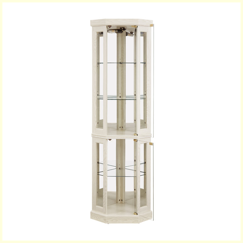 Vitrine de coin moderne / vitrine de salon, Blanc