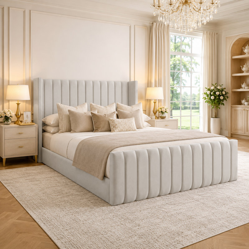 Bed, Super King (6'), Silver