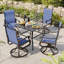  4 chaises de salle à manger pivotantes 360 ° 4 pièces - Ensemble de salle à manger de patio ergonomique pour la cour, le balcon et l'extérieur-1230154507