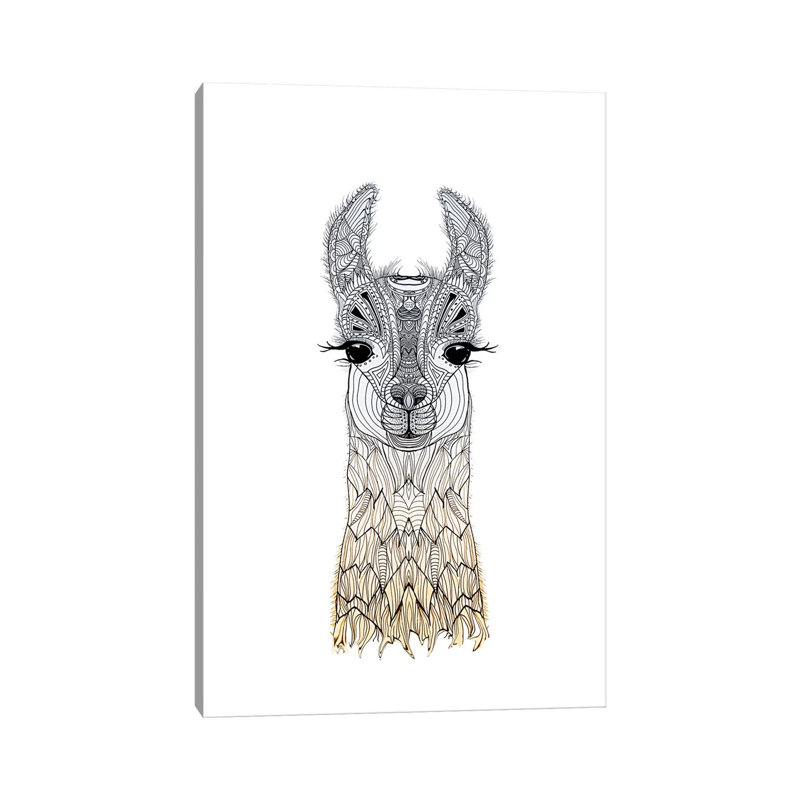 Lama Cria by Monika Strigel - Wrapped Canvas Print, 20.32 cm H x 30.48 cm W