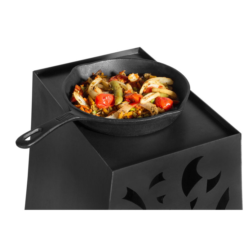 Aamil Rectangle Steel Wood Burning Smokeless Chimnea
