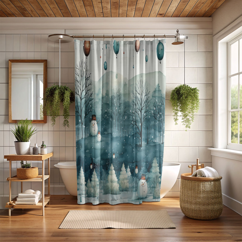 Rideau de douche Premium Oasis, H 74 po x l 71 po