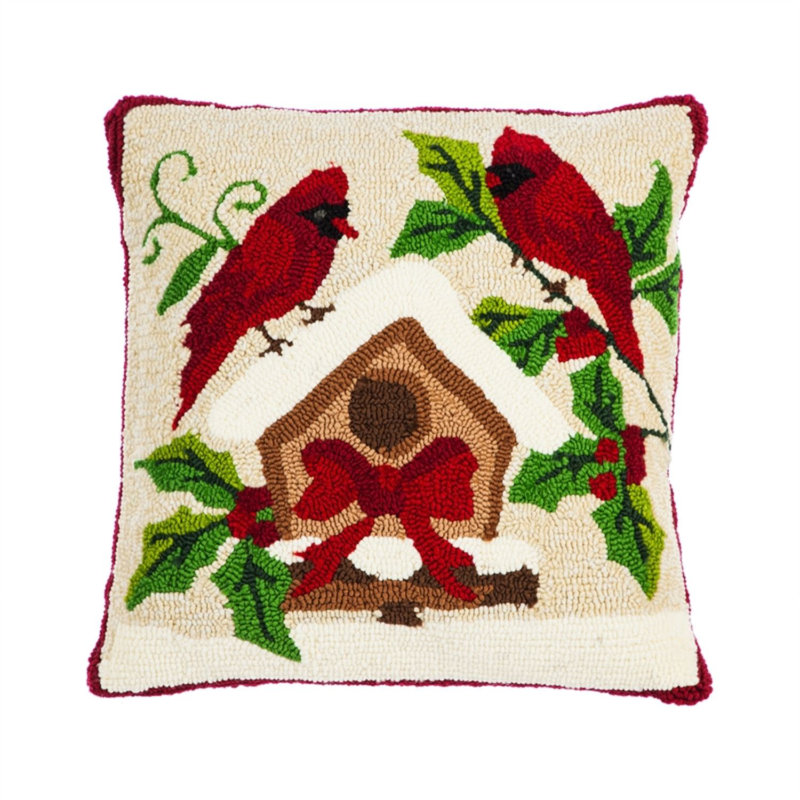 Perching Cardinal Square Throw