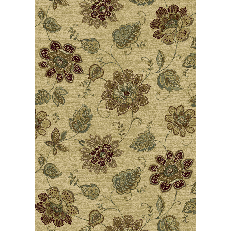 Tapis beige Attell Attian, Rectangle 3 pi 11 po x 5 pi 7 po