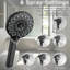Pomme de douche à main avec 6 modes de jet haut et noir, aspect noir mat, tuyau en acier inoxydable de 60 pouces, surface de 4,8 pour un fort impact d'eau dans la douche en mode salle de bain, couleur, fixation magnétique sécurisée