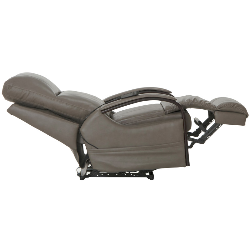 Fauteuil inclinable Azarriah, Cuir synthétique gris pâle, Électrique