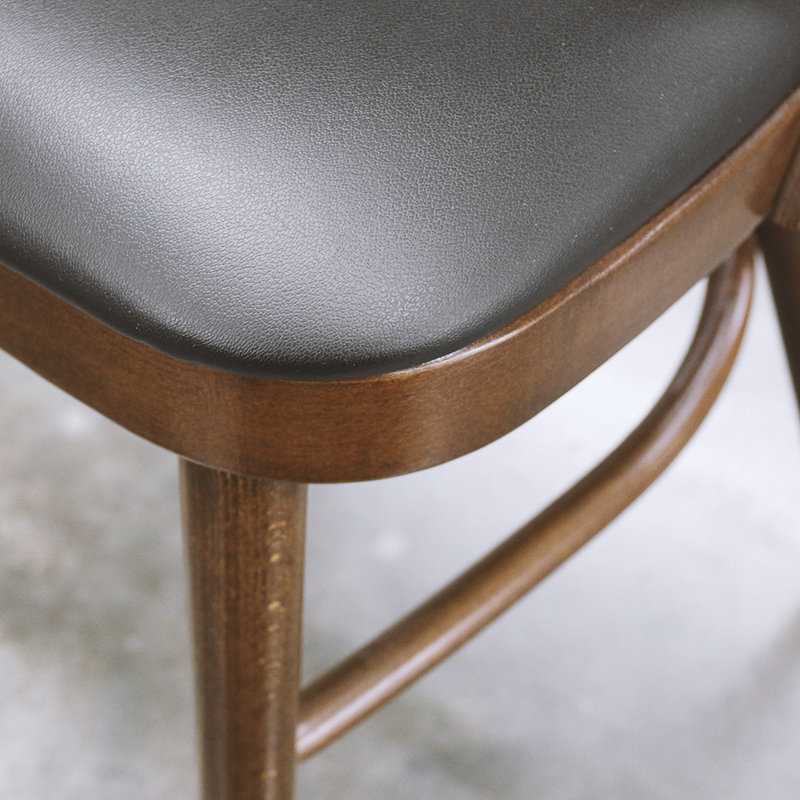 43 Wood Back Side Chair, Gray, Walnut