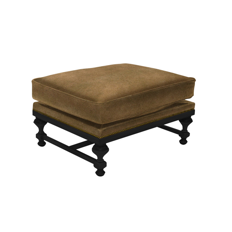 Ottoman, Guinevere Pewter, Brushy Bayou