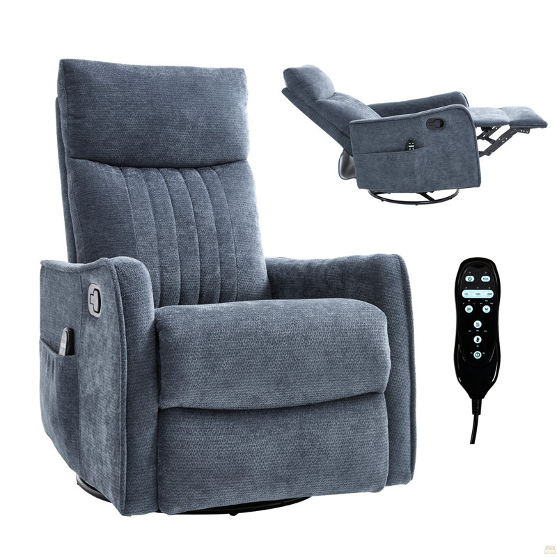 Fauteuil inclinable manuel Blue Massage, Bleu