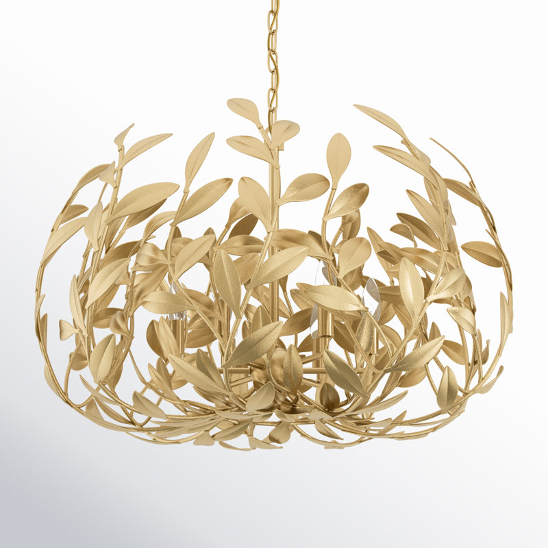 Conde 6 - Light Dimmable Globe Chandelier, Antique Gold