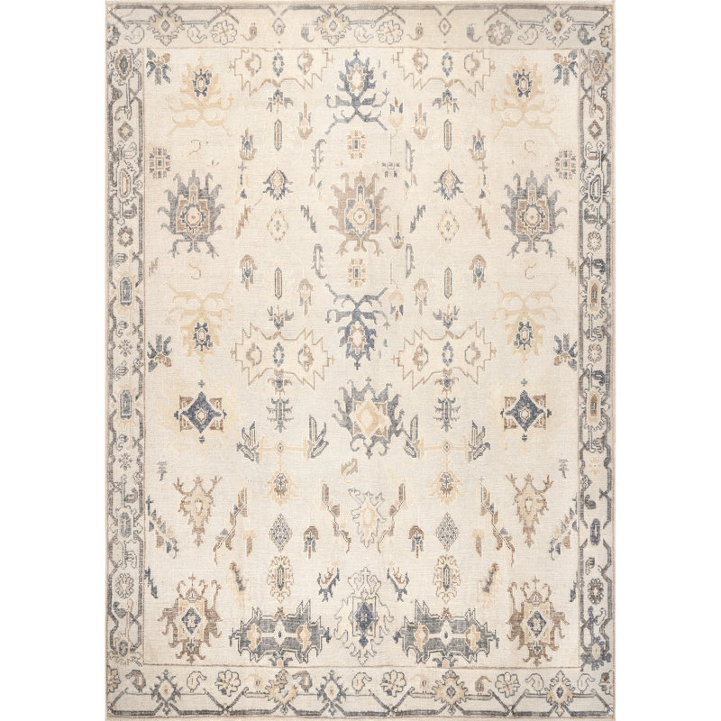 August SpinClean Tribal Machine Washable Area Rug, Rectangle 5' x 8'