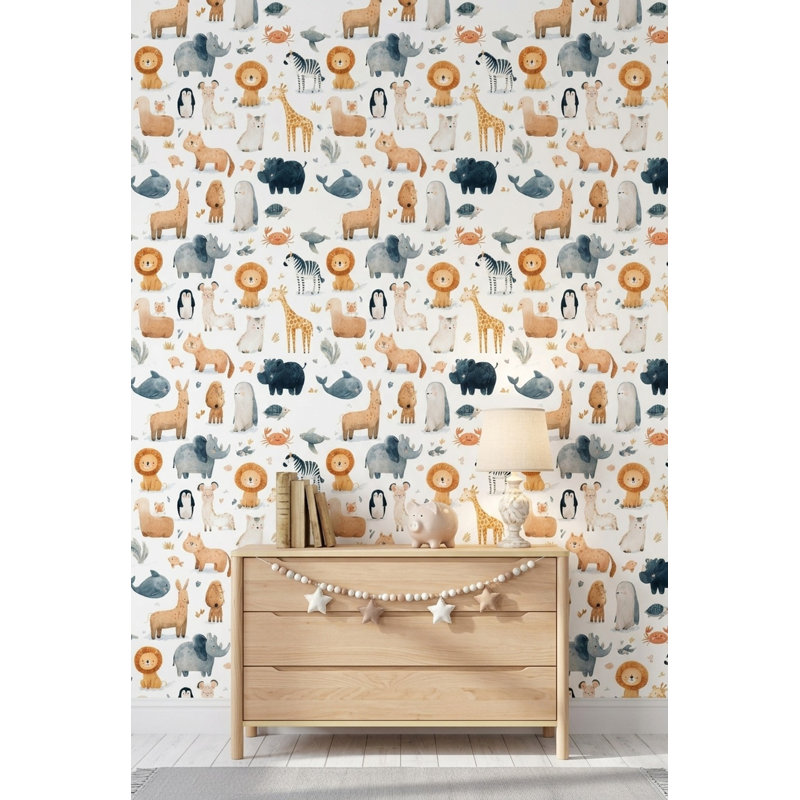 Décoration murale amovible pour fond de chambre d'enfant, fond blanc, Non tissé, non collé