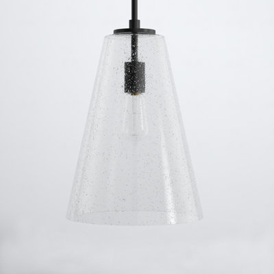 Evanne Single Light Glass Dimmable Pendant
