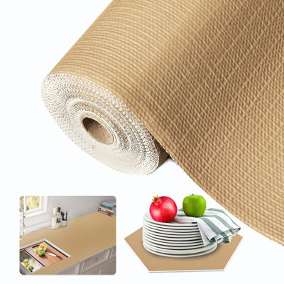 Shelf and Drawer Liner for Kitchen Cabinet Non Adhesive Non Slip | Shelf Paper Waterproof Washable Thickened for Dresser Pantry Shelve Bathroom Protector Liner