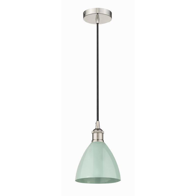 Schiavone 1 - Light Single Pendant, Seafoam, Polished Nickel